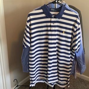 Mens Polo Ralph Lauren Striped Polo Size Large